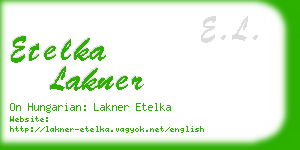 etelka lakner business card